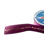 Fita De Cetim Feito Com Amor, Violeta 38 Mm - Rolo 50mt - Imagem 2