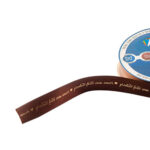 Fita de Cetim Feito Com  Amor, Marrom  22 mm -  Rolo 50mt - Imagem 2