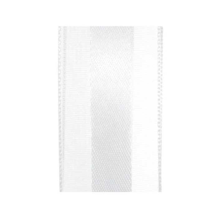 90e053208c181e4749a72a3291604a1e.jpg Fita De Voal Com Cetim, Branca 22Mm - Rolo 10mt - Imagem 1