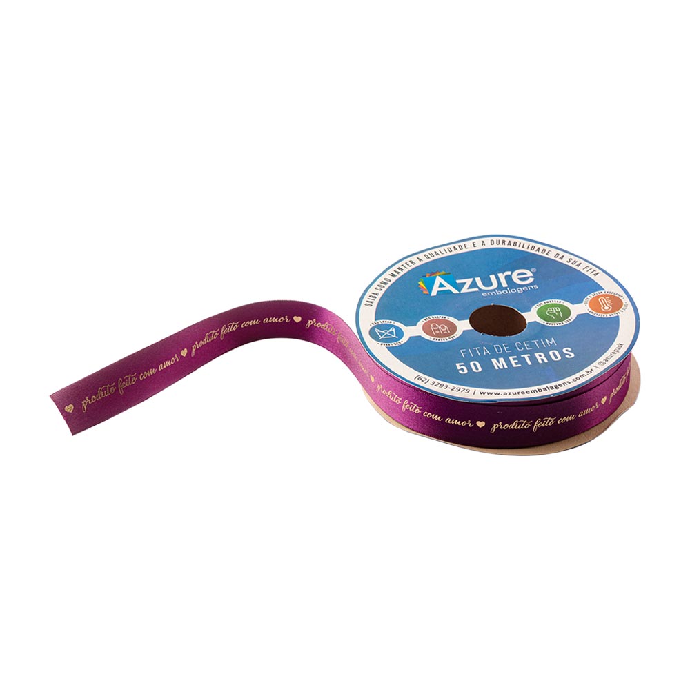 ab530a0a2788c8f4bca0550eaa13355c.jpg Fita De Cetim Feito Com Amor, Violeta 22 Mm - Rolo 50mt - Imagem 1