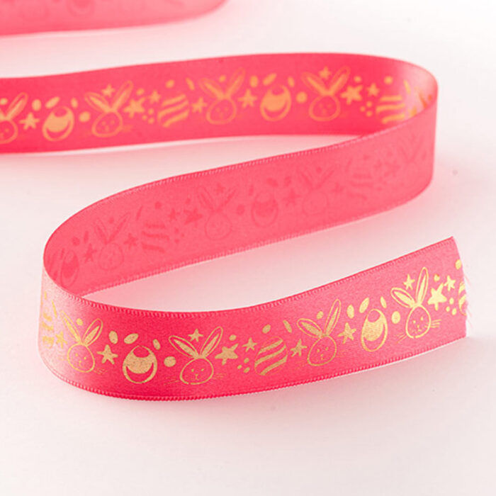 Fita de Cetim Páscoa, 38mm Rosa Camélia - Rolo 50mt - Imagem 3