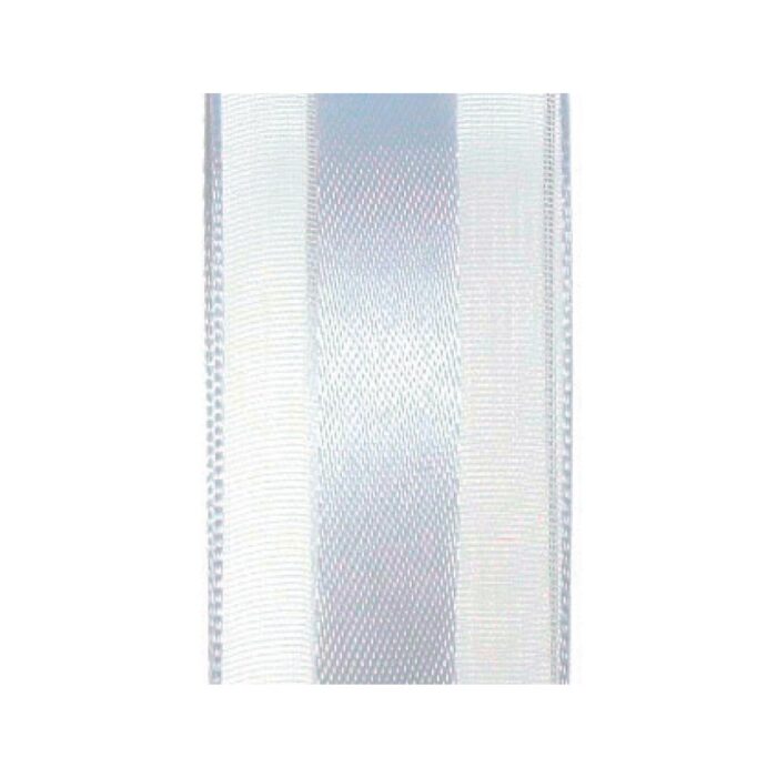 e767b5496bf0748540fb2ca7af9b6d3c.jpg Fita de Voal com Cetim, Cinza 22mm - Rolo 10mt - Imagem 1
